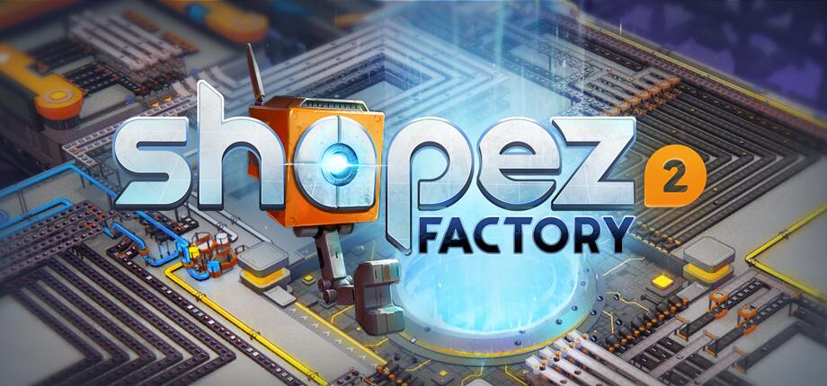 Discovery splash banner for shapez 2 & puzzlez Discord server