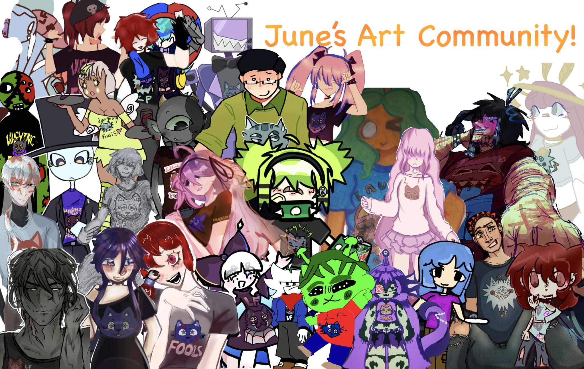 Discovery splash banner for ✯ June's art community ✯ Discord server