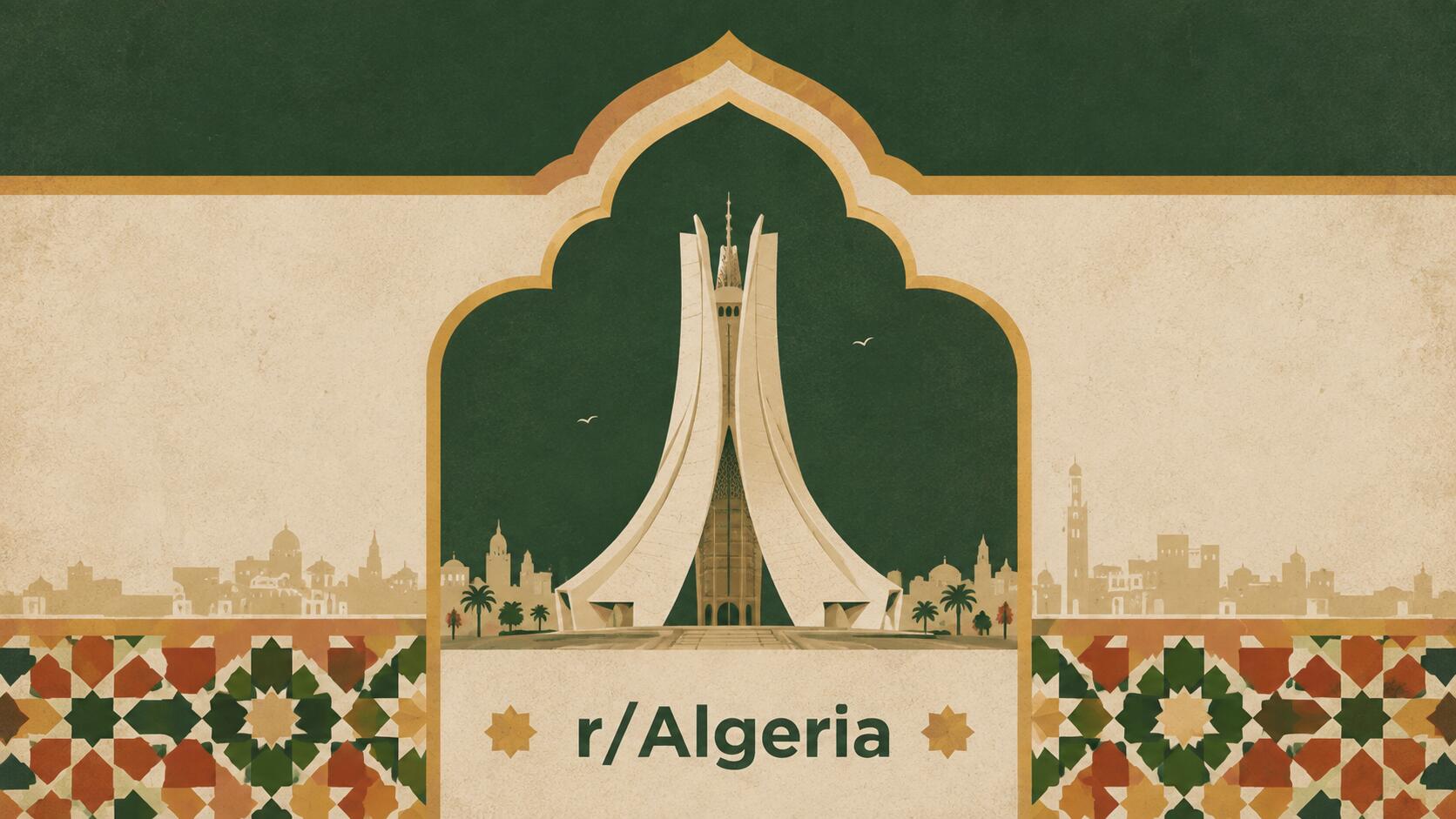 Discovery splash banner for r/Algeria Discord server