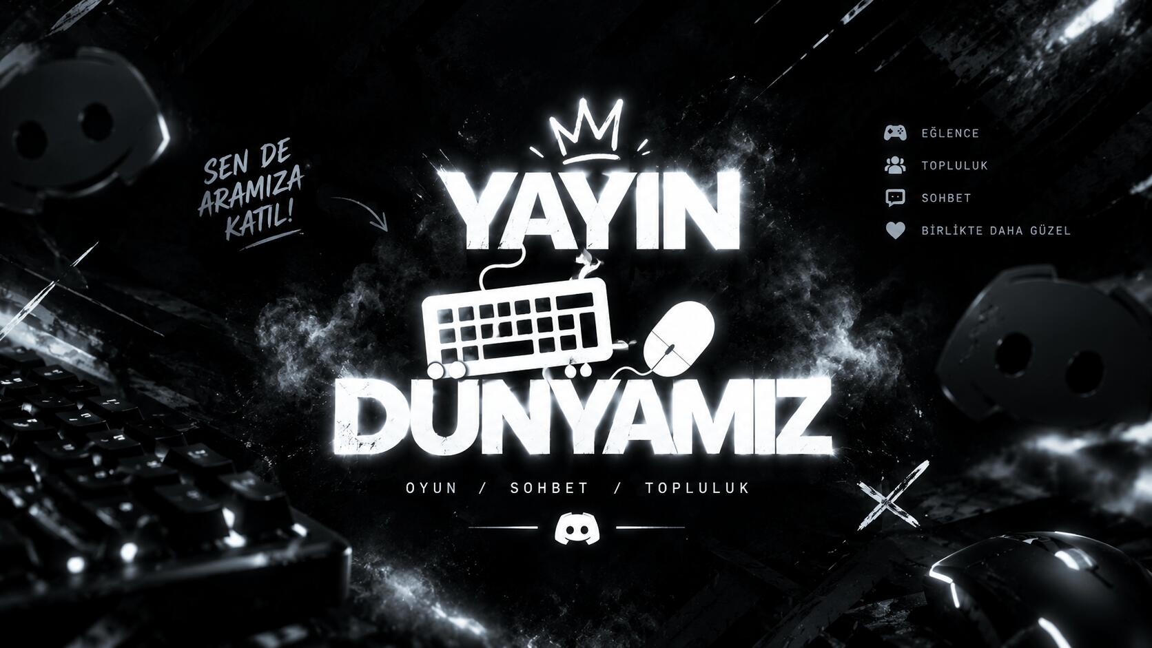 Discovery splash banner for Yayın Dünyamız Discord server