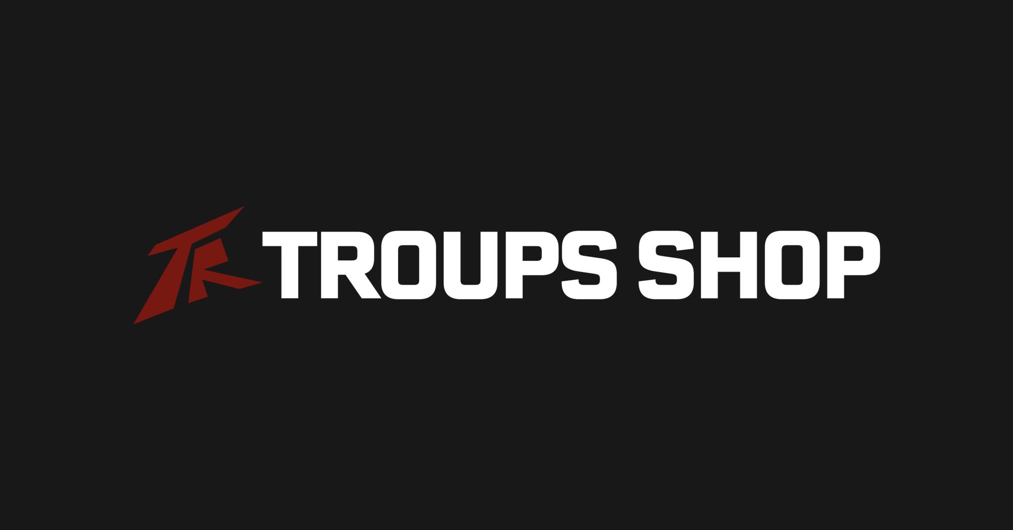 Discovery splash banner for Troups Shop Discord server