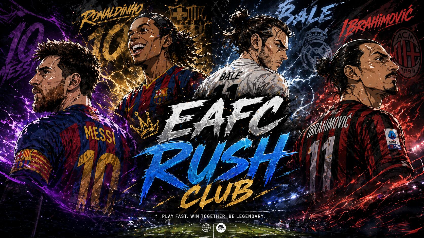 Discovery splash banner for ⚽ EA FC 27 Rush Community (Ultimate Team, Clubs, The Grounds) Discord server