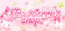 Discovery splash banner for 𝐒𝐭𝐫awberry’𝘀 𝐒𝐡op! 🍓 Discord server