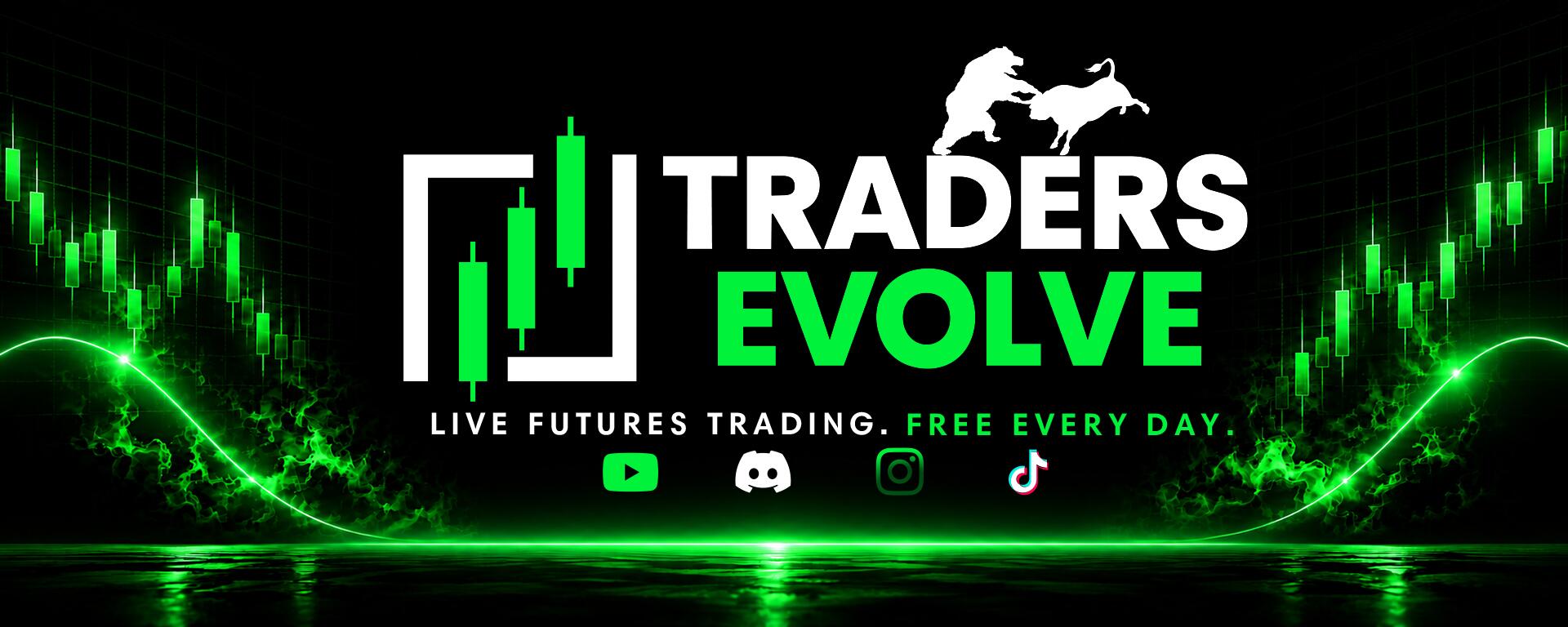 Discovery splash banner for Traders Evolve Discord server