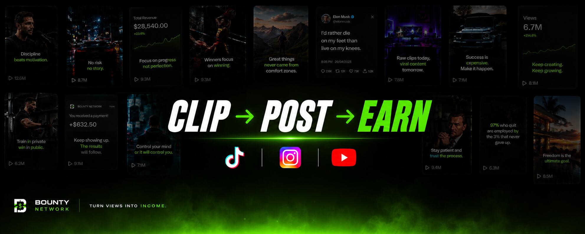 Discovery splash banner for Bounty Discord server