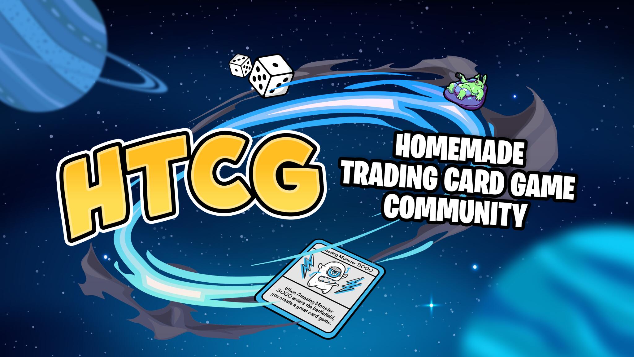 Discovery splash banner for Homemade TCG Community Discord server