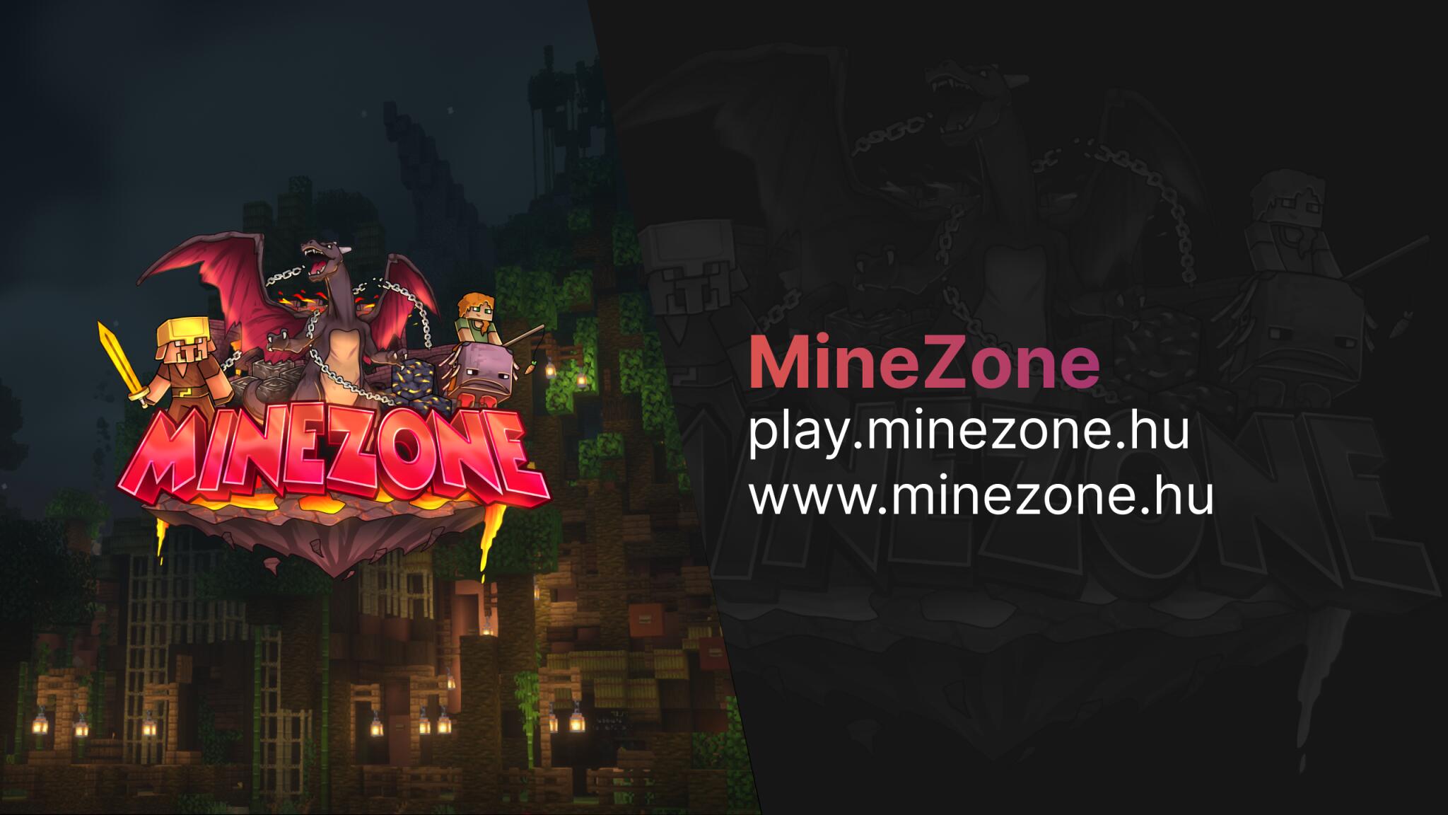 Discovery splash banner for MineZone Discord server