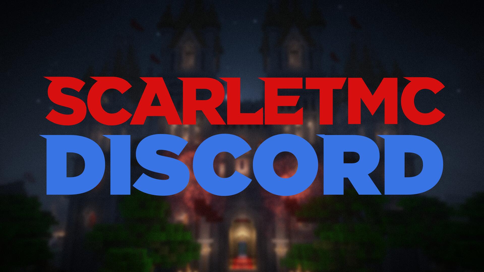 Discovery splash banner for ScarletMC 🥳🎂 Discord server