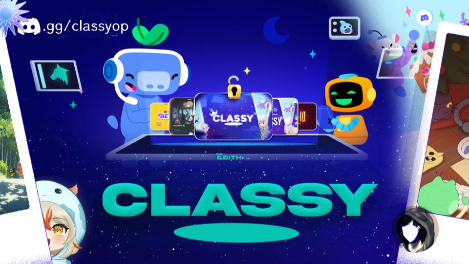 Discovery splash banner for CLASSY Discord server